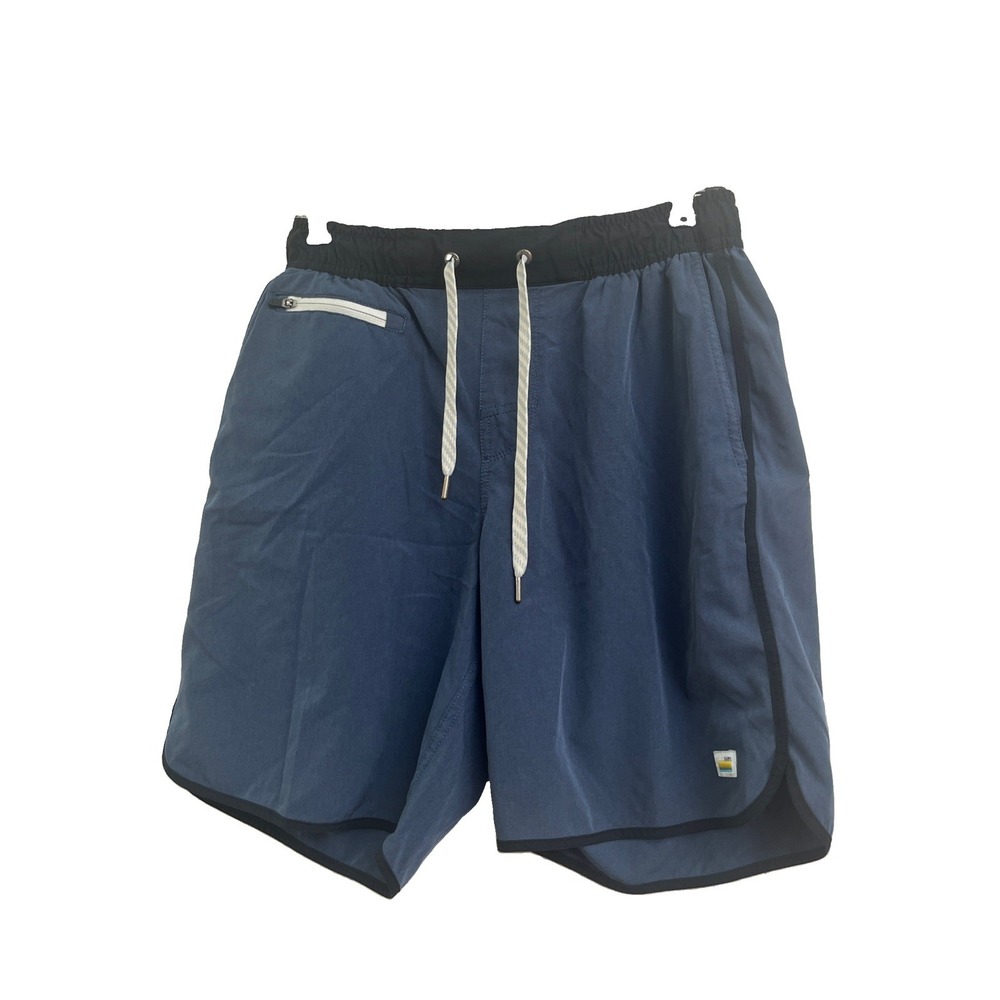 Vuori Banks Blue-Gray Size Small Men's Polyester Activewear Shorts